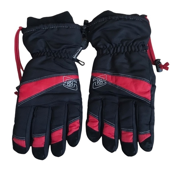 Thinsulate Insulation Red Black Fleece Lined Golves Size L / XL - Picture 1 of 6